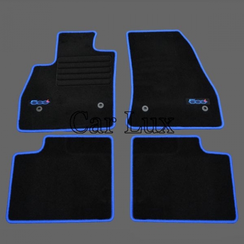 Alfombrillas a medida Fiat 500 L Edition Velour ribete azul